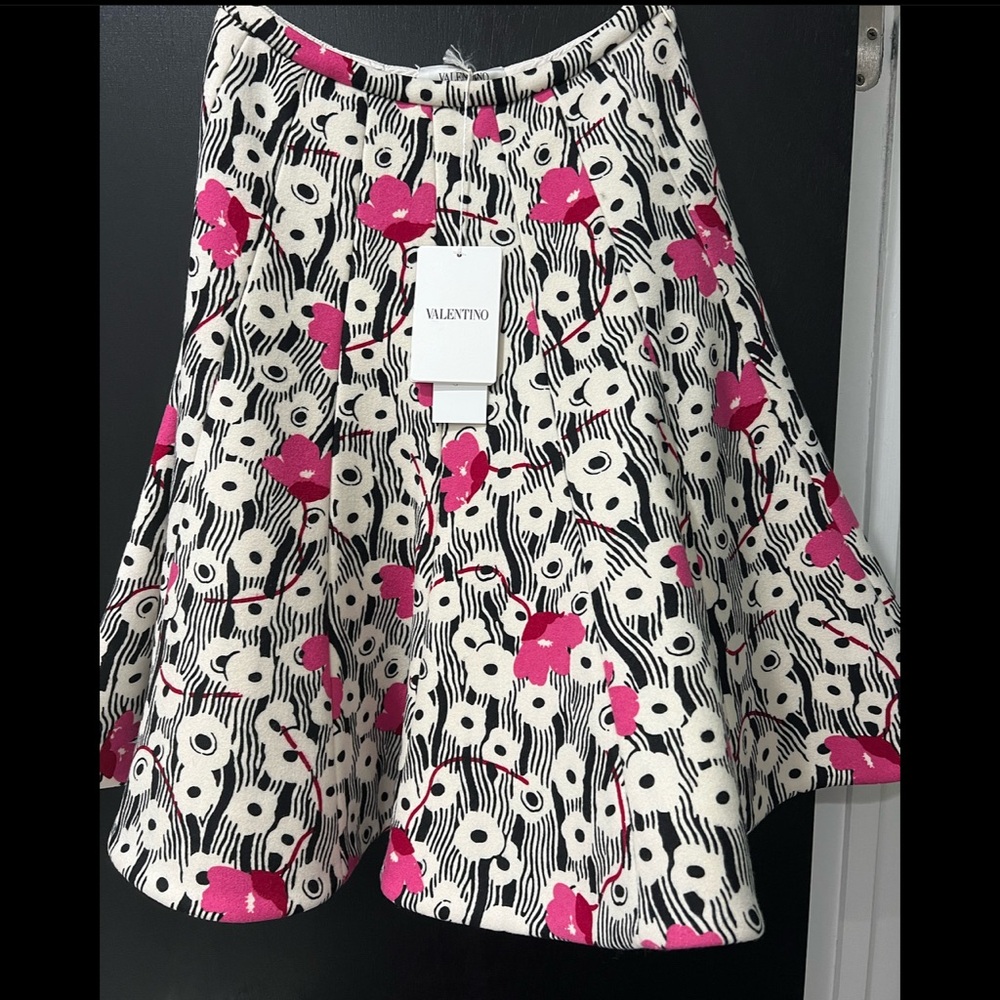 Valentino printed wool skirt NWT
